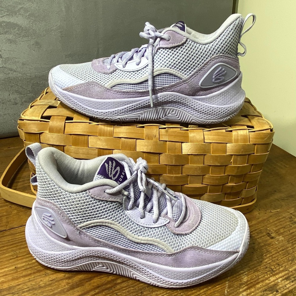 Under Armour Curry Shoes Youth Size 7Y Purple Basketball Sneakers 3028401-500